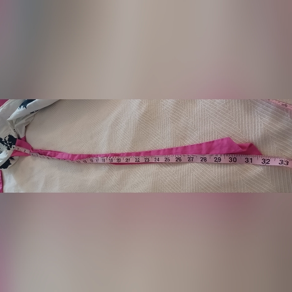 NWT City Studio 13 White Blk Floral Hot Pink Trim Formal Party Prom A-line Dress - Picture 14 of 14